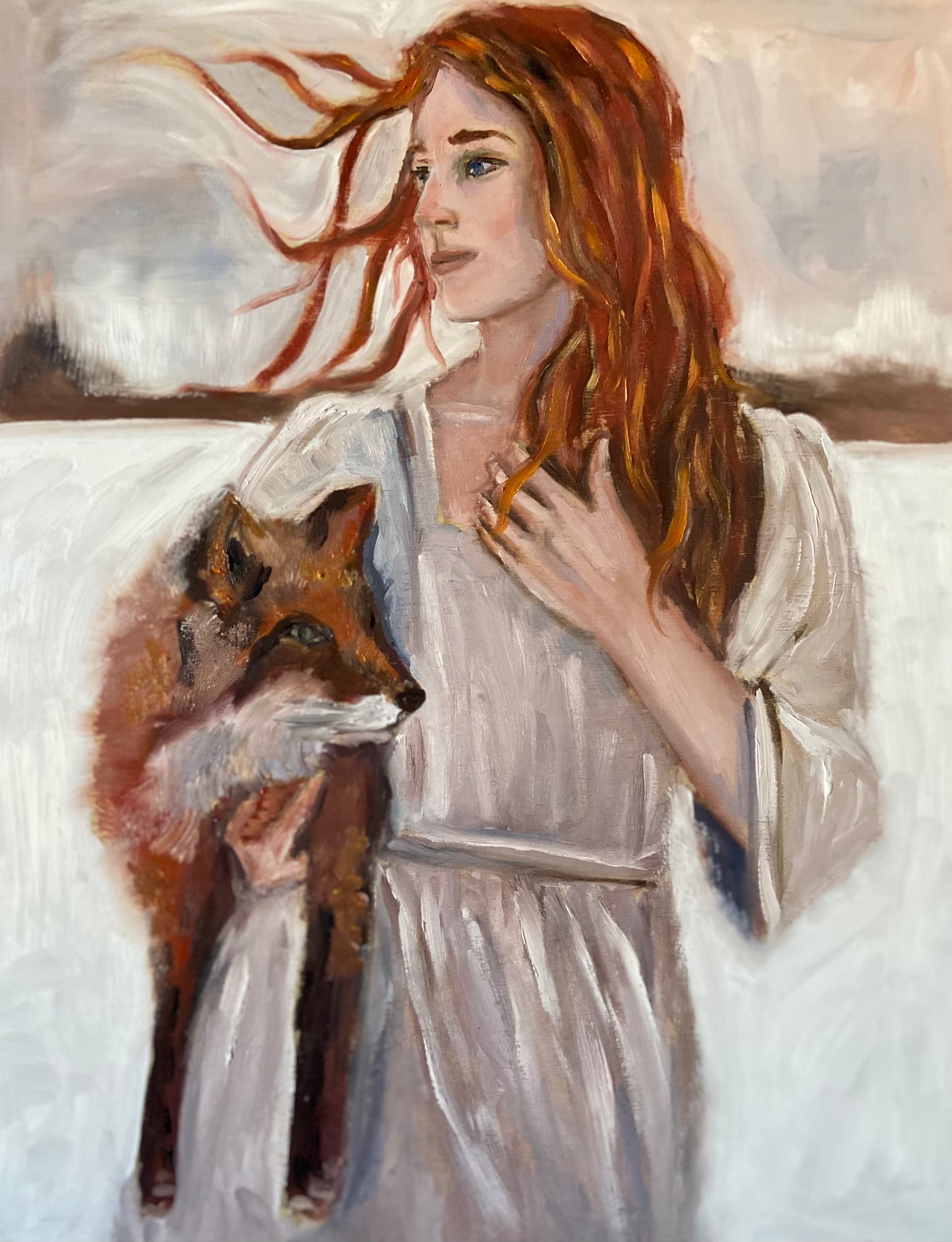 11”x14” Little Foxes Oil on Wood