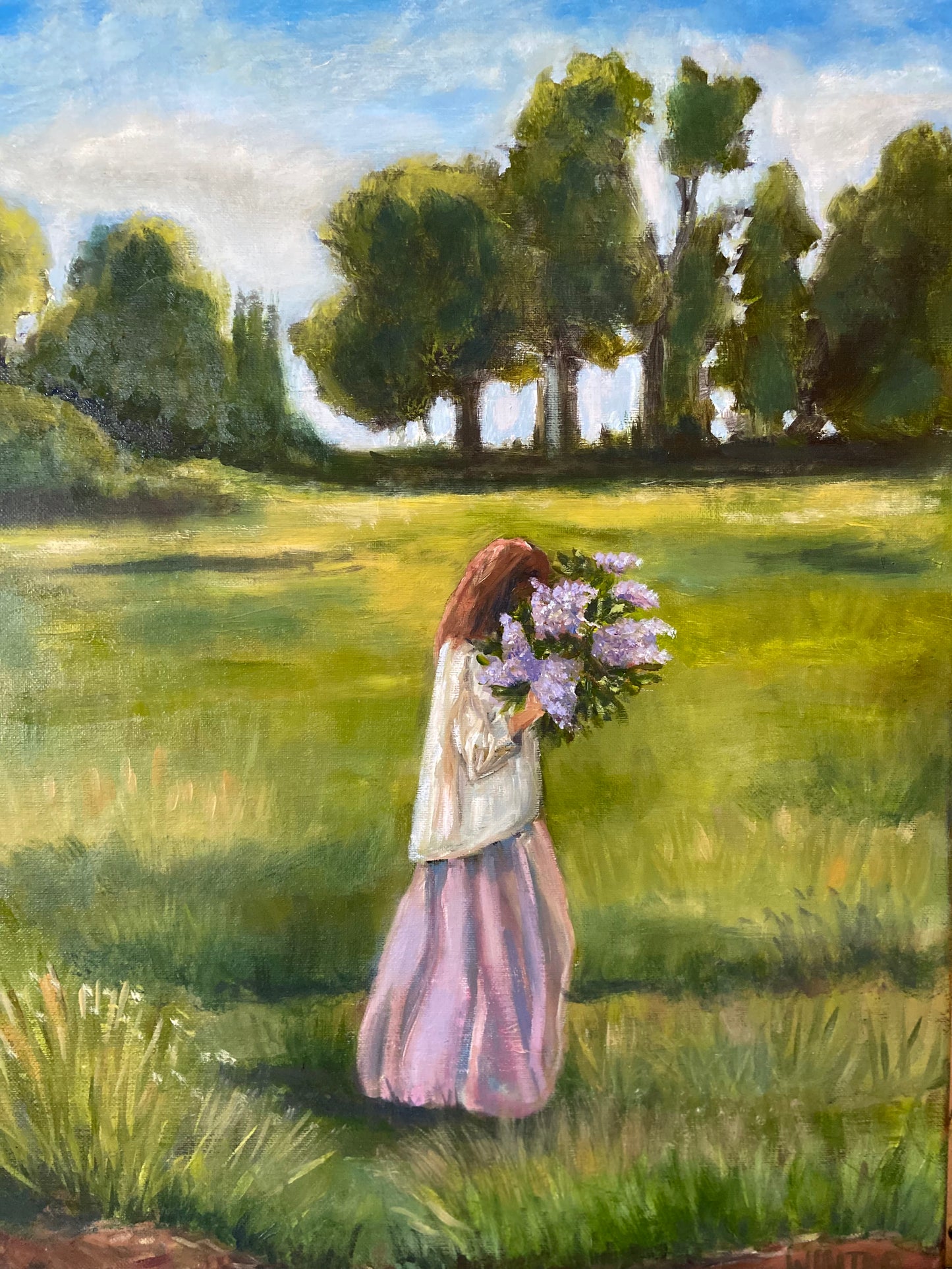 16”x20” “Picking Lilacs”
