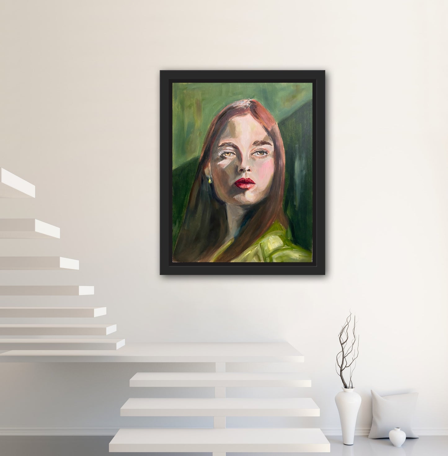 11” x 14” Woman in Emerald