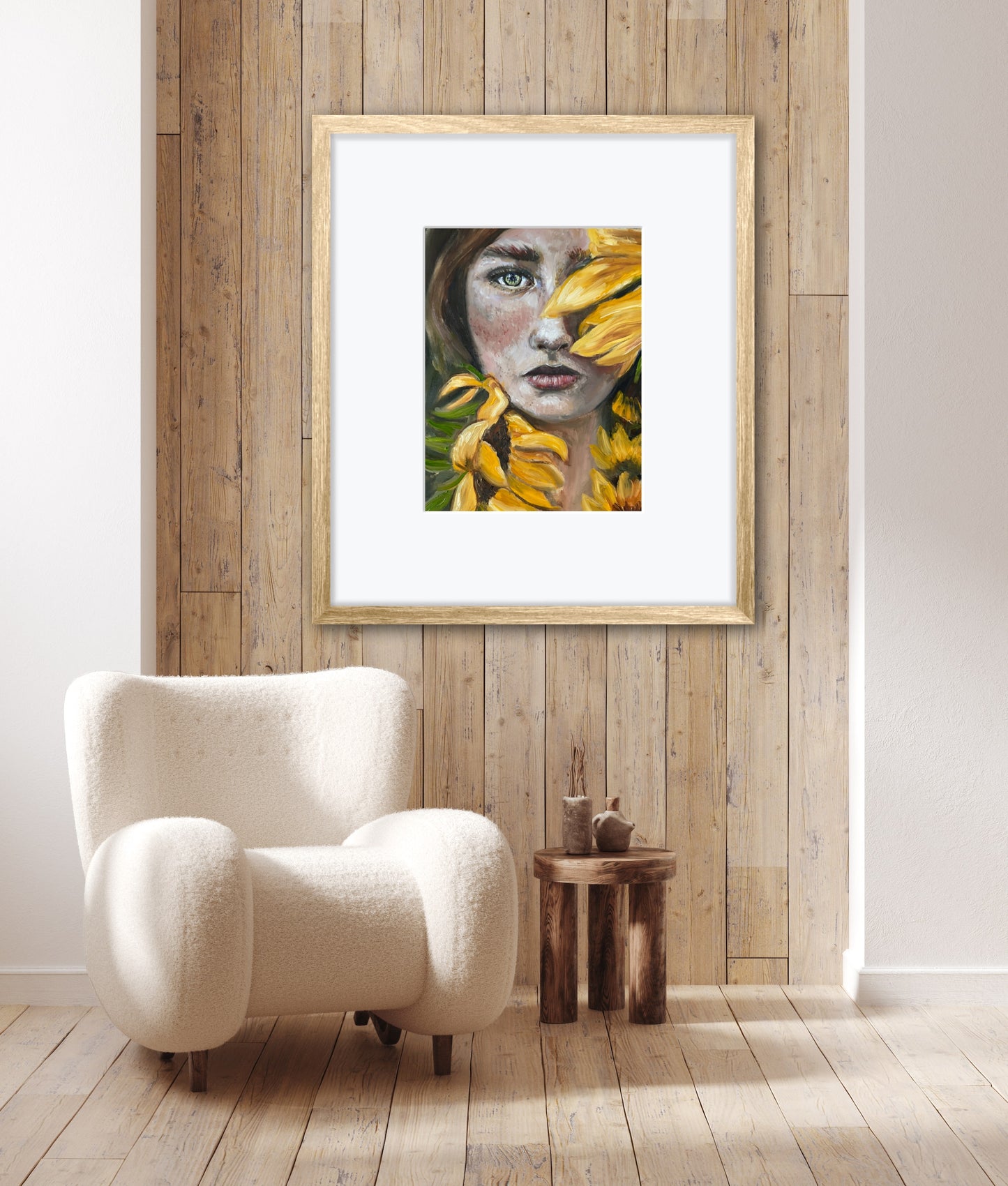 8”x10” Colleen in Sunflowers