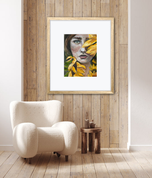 8”x10” Colleen in Sunflowers