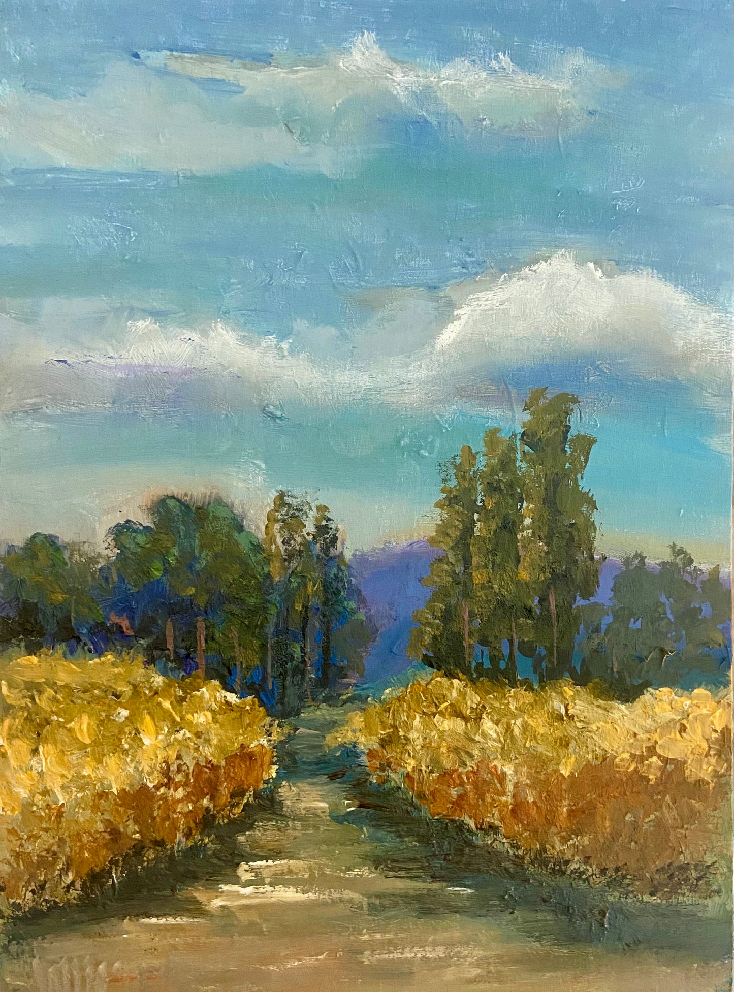 Original Art Printed Note Cards "Beyond the Road"